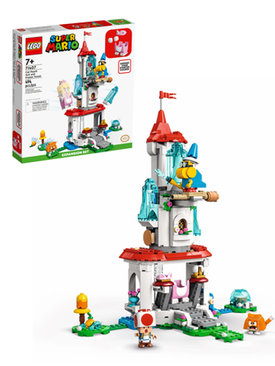 Конструктор Лего Супер Марио Наряд Пич-кошки и Ледяная башня 71407 | LEGO Super Mario Cat Peach Suit Tower 494 детали 7+