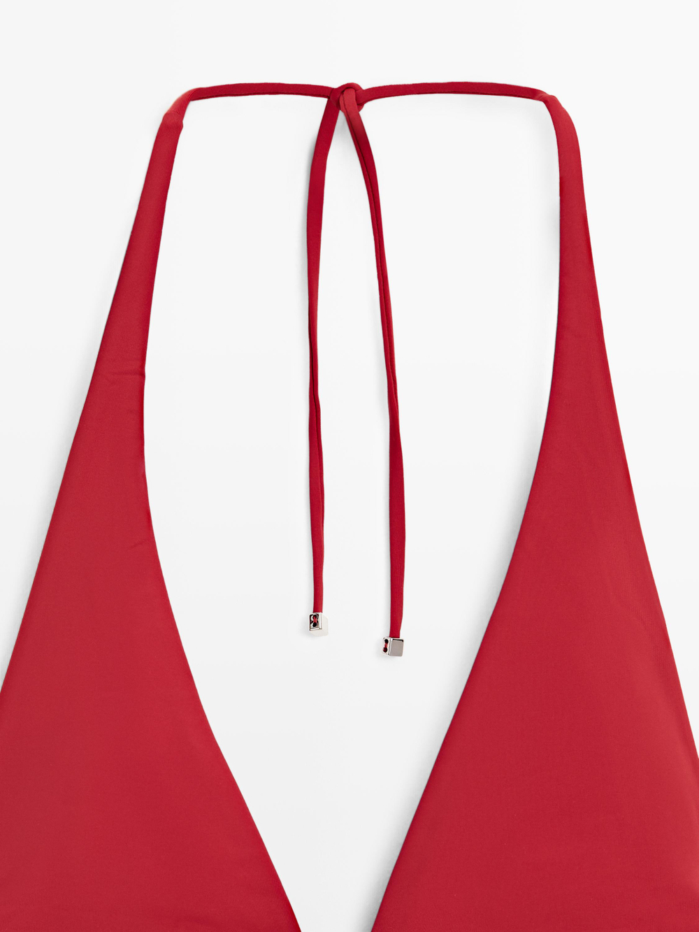 Massimo Dutti Топ бикини с треугольными чашками, красный