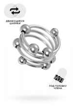 Кольцо под головку пениса Toyfa серебристое 3,5 см