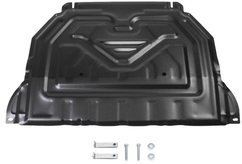 Защита картера и КПП Rival для Mitsubishi Outlander III (V - 2.0; 2.4; 3.0) 2012-2018/Mitsubishi Outlander III рестайлинг (V - 2.0; 2.4) 2018-н.в., сталь 1.5 мм, с крепежом, штампованная, 111.4036.1