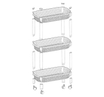 Полка для хранения овощей (3секции) на колесах М2730