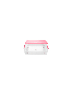 Короб для хранения IRIS THIN BOX 85л, прозрачный-розовый