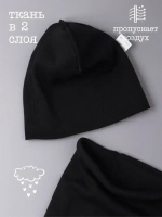 Шапка с ушками для малышей и снуд на осень