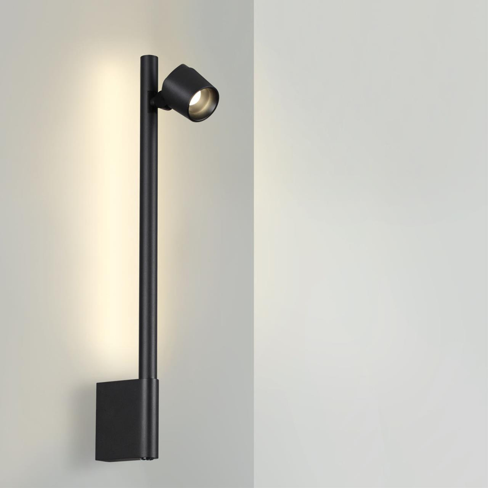 359313 OVER NT24 290 черный Светильник настенный диммируемый (выключатель) IP20 LED 7W+7W 4000K 220-240V FERMO