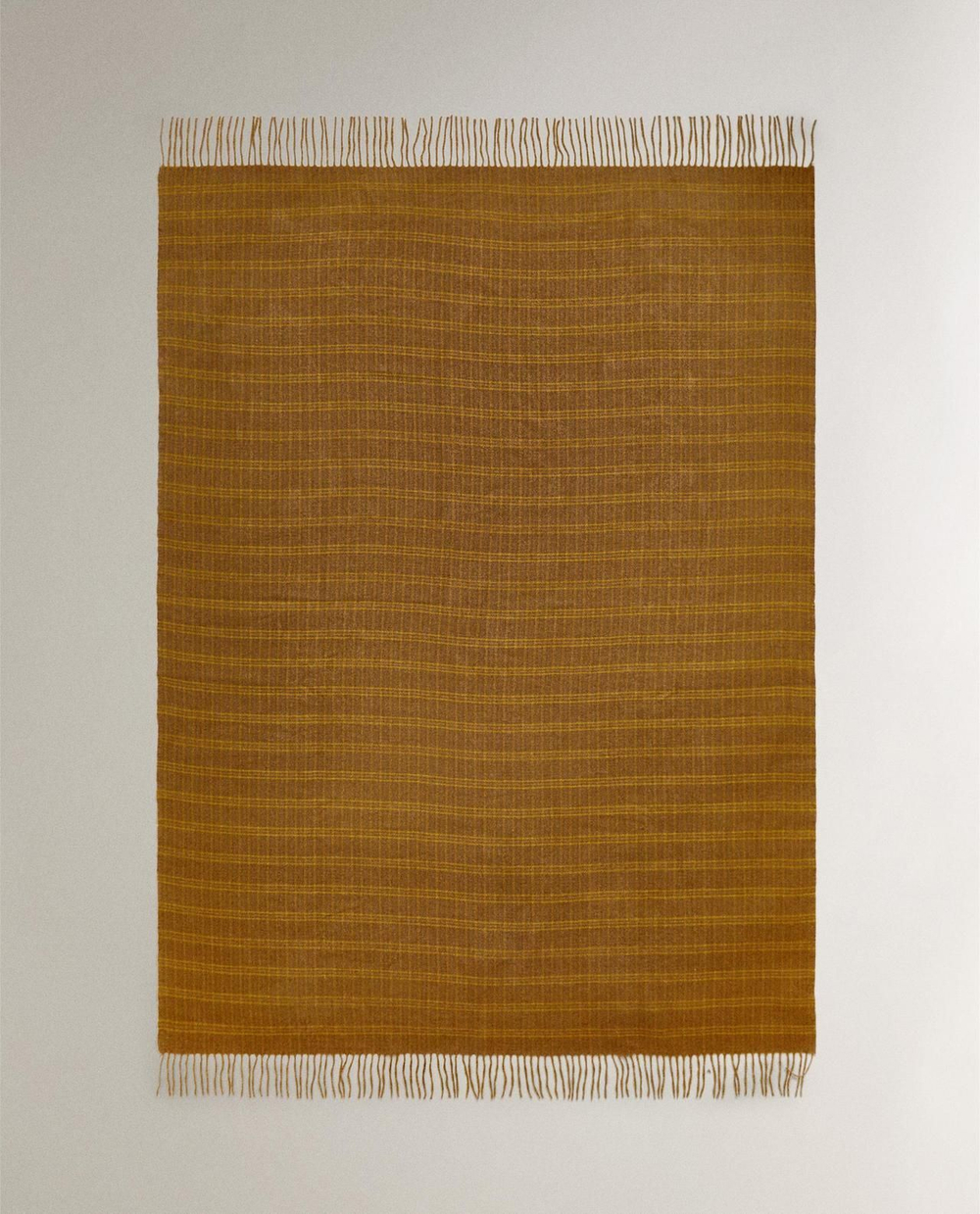 Zara Home - Плед одеяло, горчичный, 140x190 см