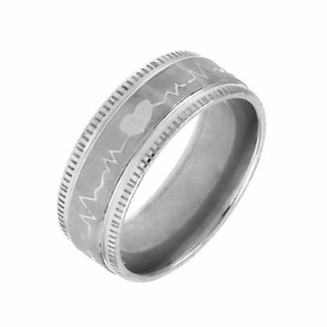 Кольцо стальное (187) "Сердце"