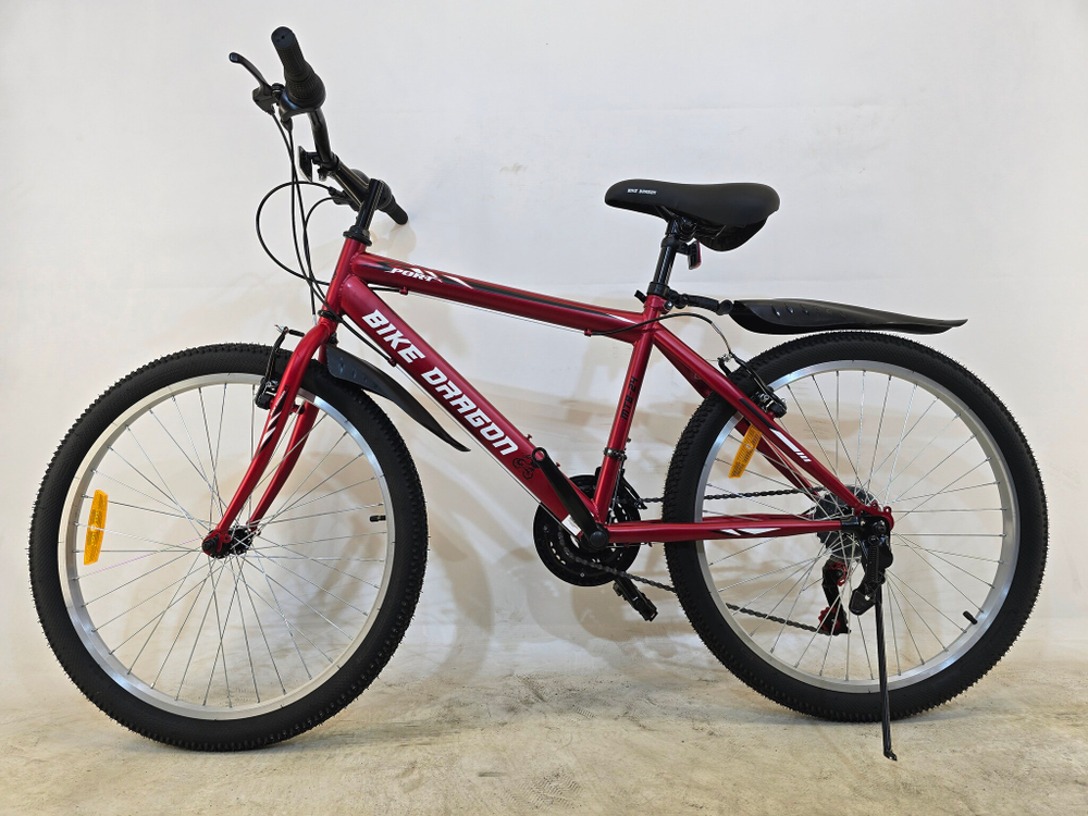 Велосипед Bike Dragon 24" 21скор (ст.рама,SunRun, Жесткая вилка, тормоз V-brake) BD-1-24-3 красный