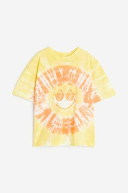 H&M Футболка из трикотажа оверсайз, желтый