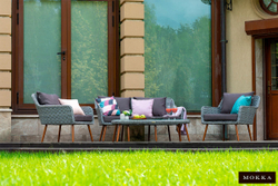 Комплект плетеной мебели MOKKA RIMINI (стол кофейный, 2 кресла, диван 3 х-местный)