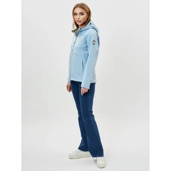 Ветровка женская softshell голубого цвета, размер 48