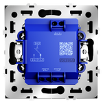 Выключатель встраиваемый VOLTUM S70 для жалюзи 10А, (черный матовый)
