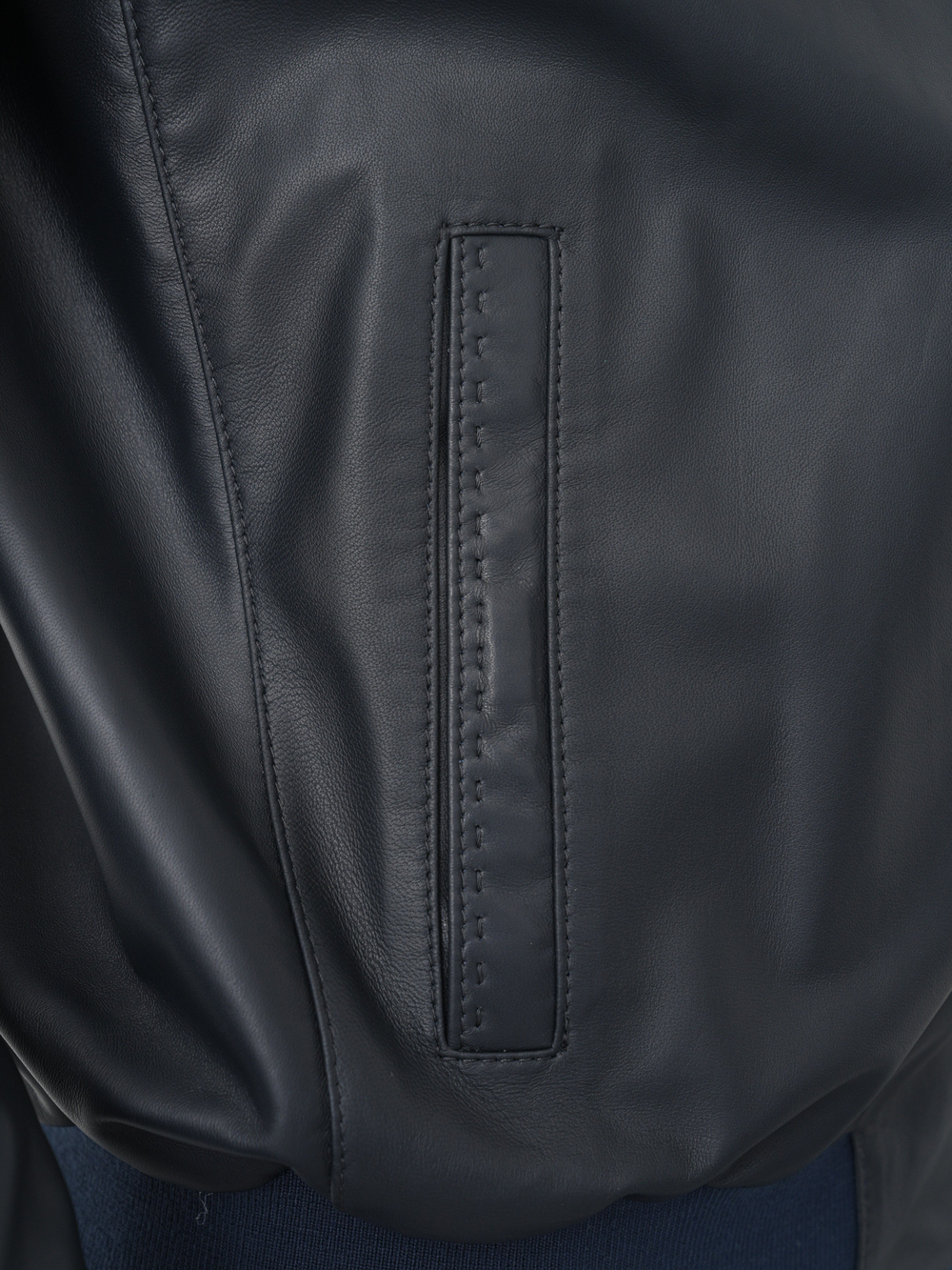 KHIMEONE Мужская кожаная демисезонная куртка (натуральная кожа наппа)