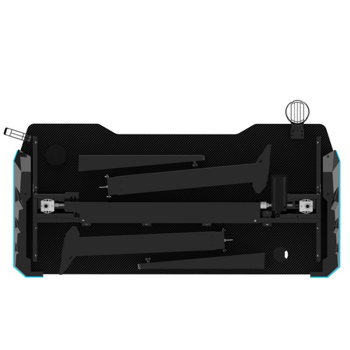 Стол для компьютера (для геймеров) с электроприводом и RGB-подсветкой FoxGear FG-ZE-49B (ширина 125 см)