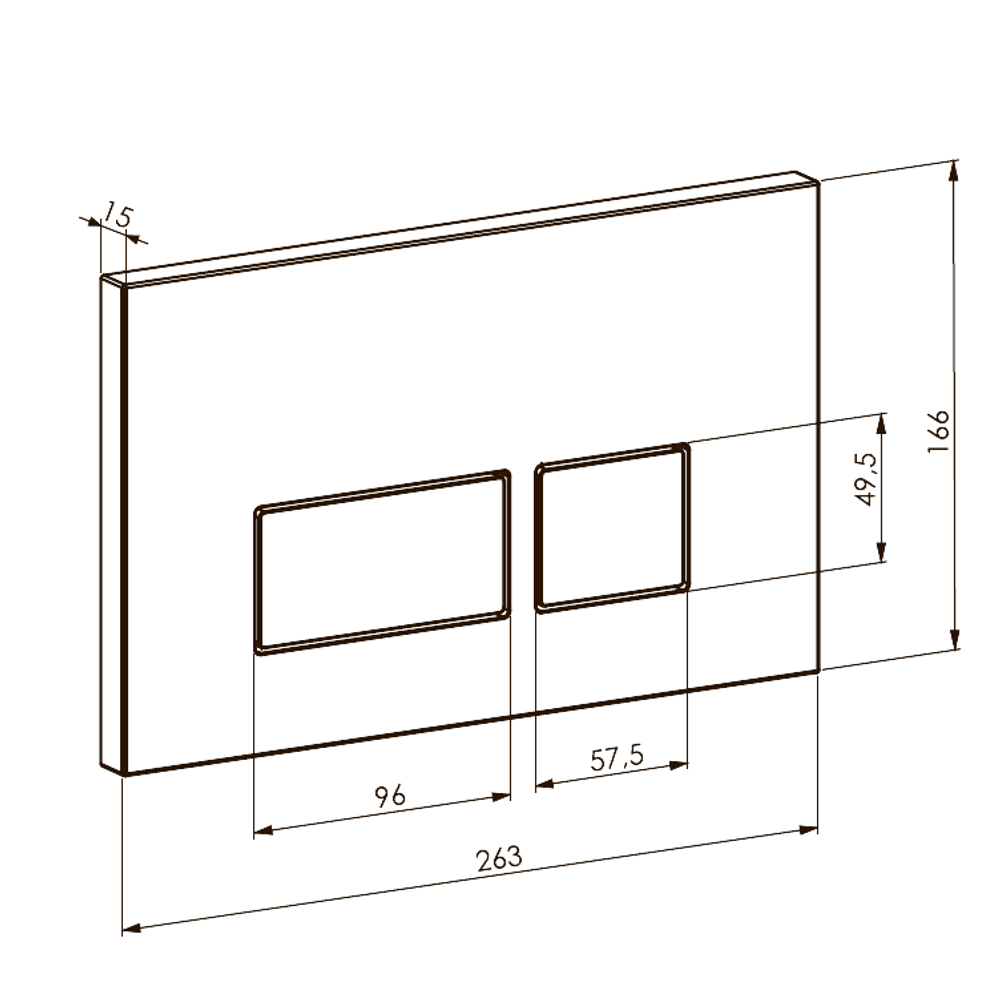 Клавиша смыва Boheme 664-CR, Chrome