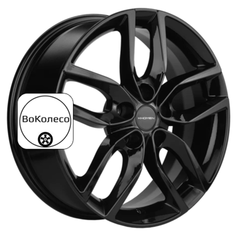 6,5x17/5x114,3 ET45 D54,1 KHW1708 (Geely Coolray) Black Khomen Wheels