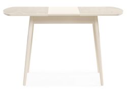 Стеклянный стол Калверт 94(126)х64х75 кремовый