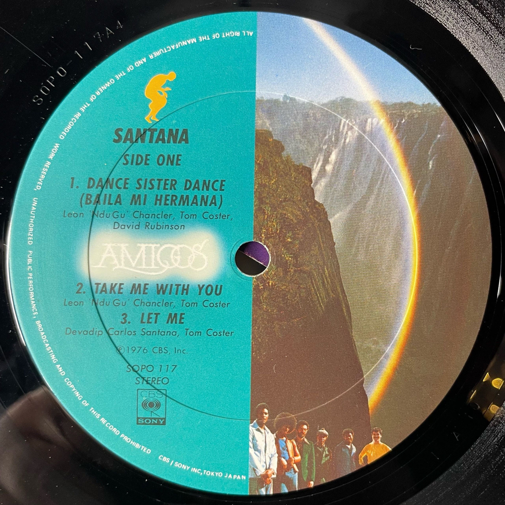 Винтажная виниловая пластинка LP Santana Amigos (Япония 1976) (Без Оби)