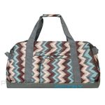 Сумка спортивная Grizzly 600-3/5 62*37*30см зиг-заги серо-розовые