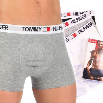 Набор мужских трусов боксеры 3шт (черные ,серые ,белые ) Tommy Hilfiger Classic set