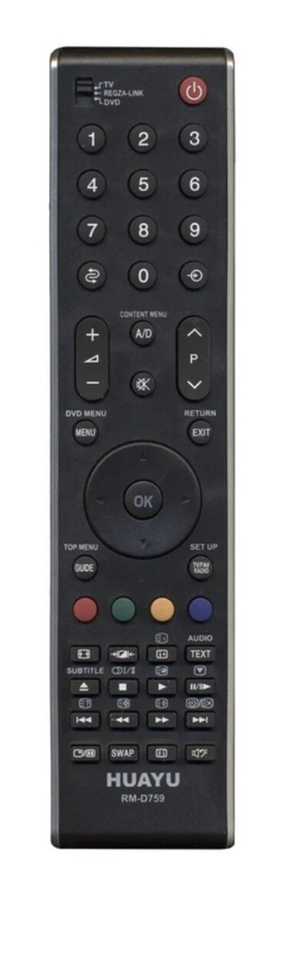 Пульт дистанционного управления RM-D759 для Toshiba (корпус CT-90288)