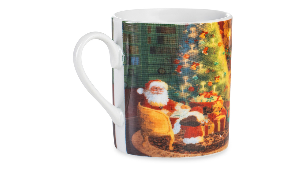 Набор чашек кофейных с блюдцем 6шт Lamart Noel Сюрприз Подарки Санты