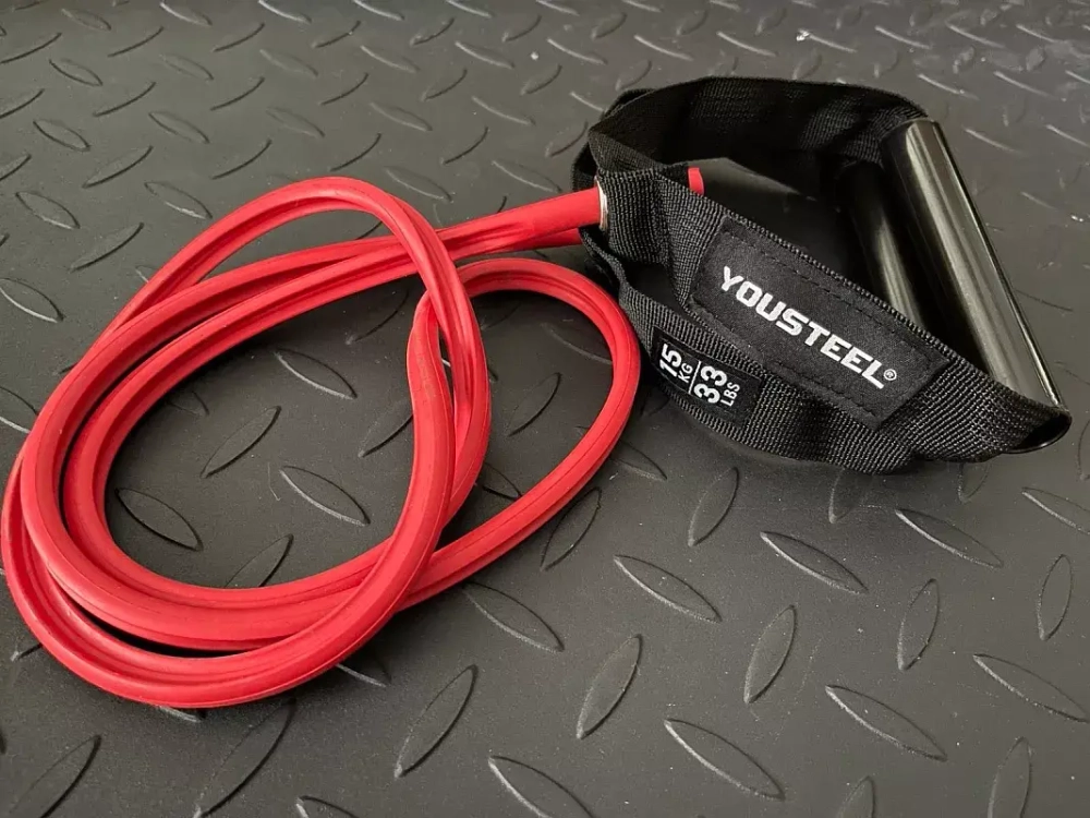 Эспандер с ручками 15 кг, красный