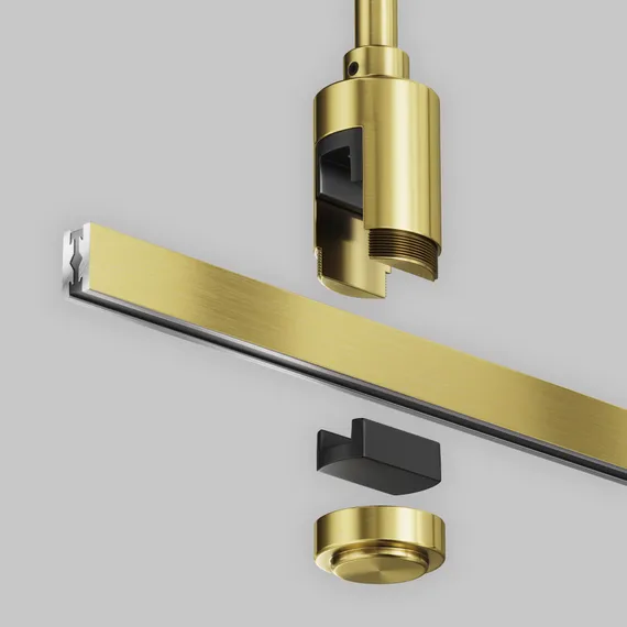 Крепление потолочное Long одинарное 760мм Flarity латунь Technical tra159c-sl1-bs