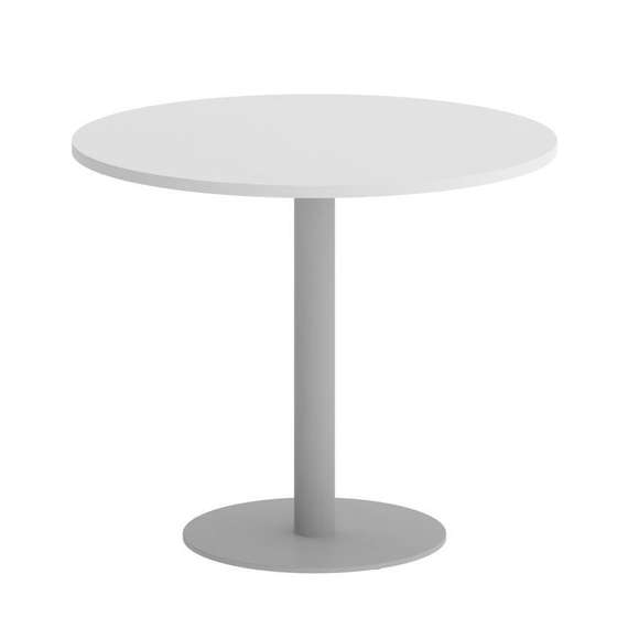 Onix Direct Стол круглый O.SPRG-1 Белый Бриллиант/Металл Серый 900*900*750