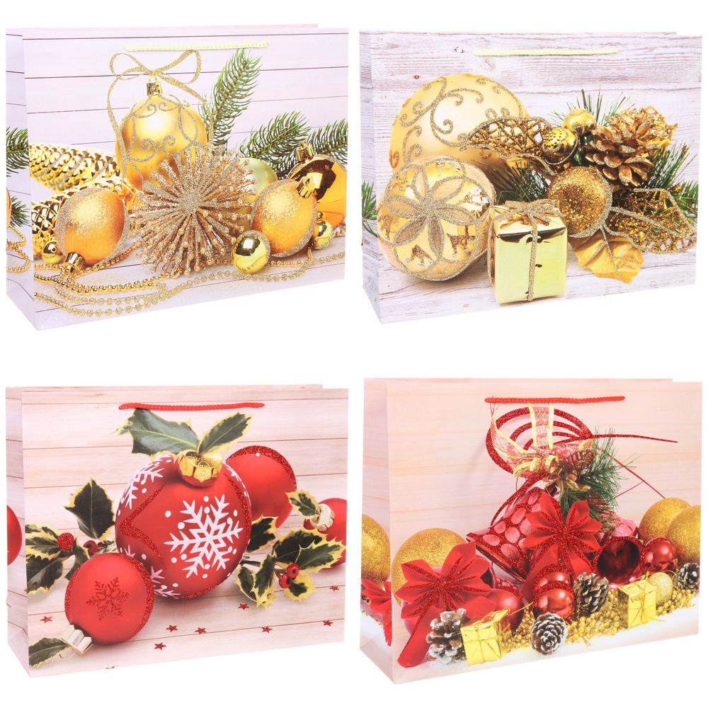 Пакет подарочный «Новогодние шары» 40*55*15 см