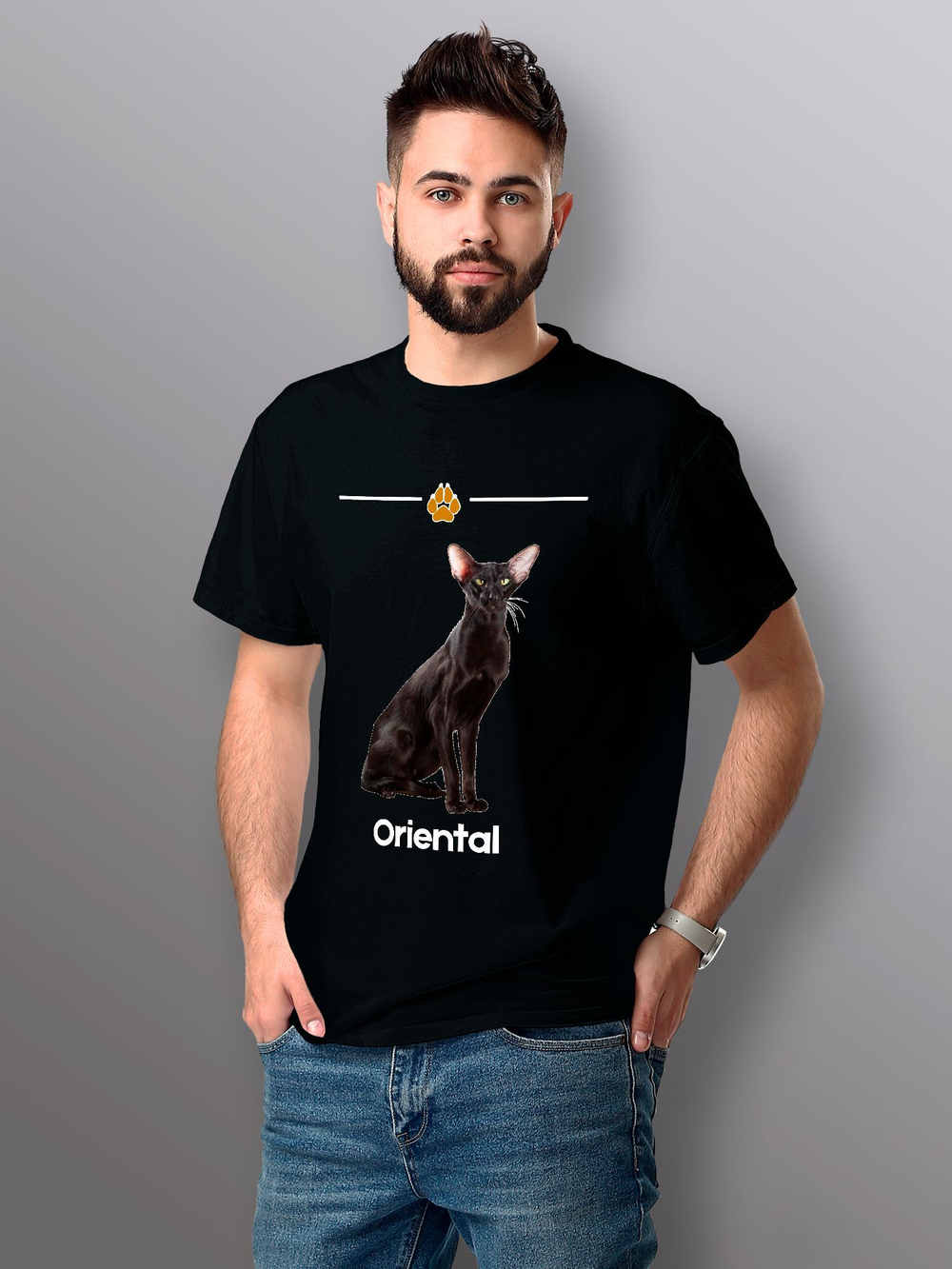 Футболка ориентальная кошка