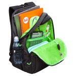 Рюкзак Grizzly, 32*45*23см, 2 отделения, 4 кармана, анатомическая спинка, черный-серый