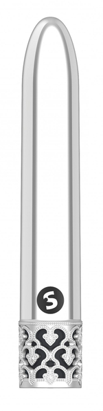 Серебристая перезаряжаемая вибропуля Shiny - 10,8 см. (Цвет: серебристый)