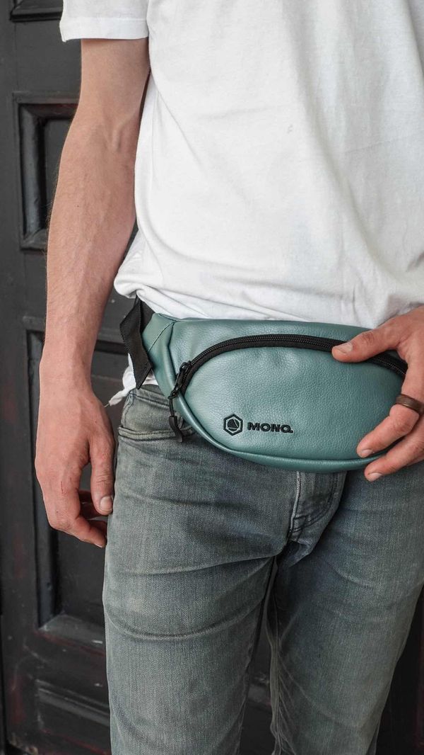 Сумка поясная MONQ Small Buddha Искусственная кожа Туманный лес - фото 2