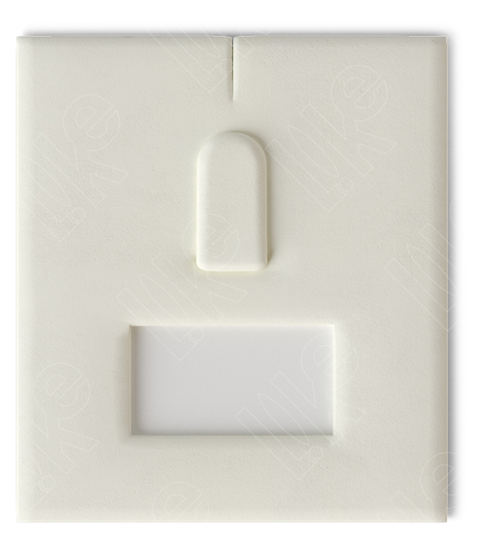 Вкладыш 03/наклонный/для кольца/язычок/окошко для бирки/прорезь для нитки