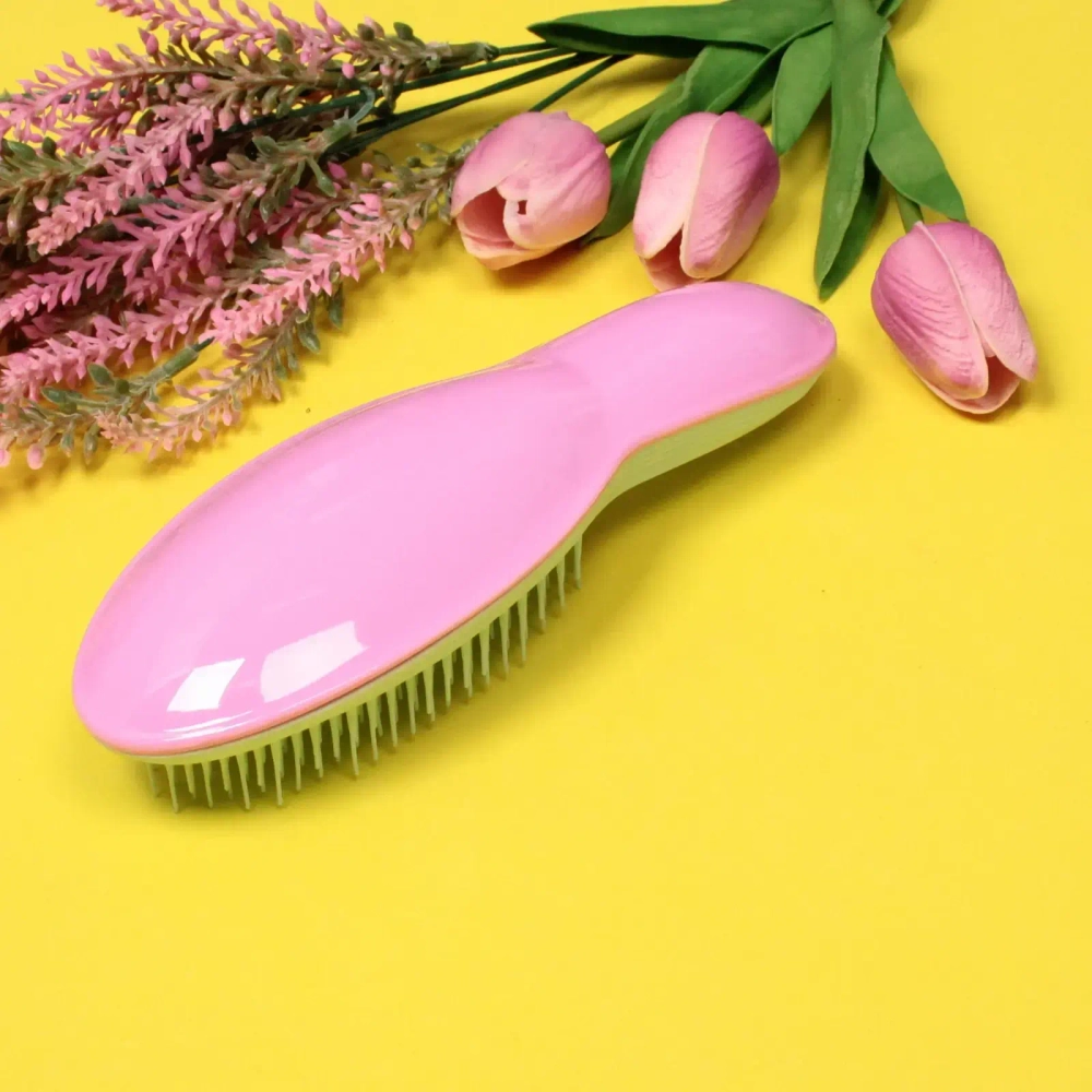 Расческа массажная компактная «Beauty Bar», розовый, в коробке, 20*7см