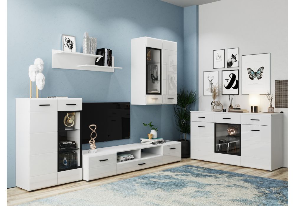 ТВ-тумба Shine 200 белая / белый глянец