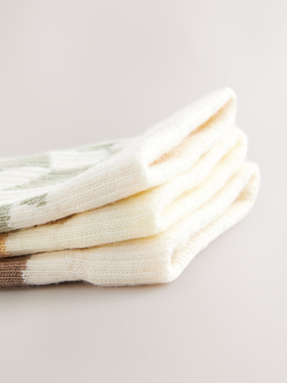 Носки хлопковые для девочки Next E99-464, 3 шт., Молочный