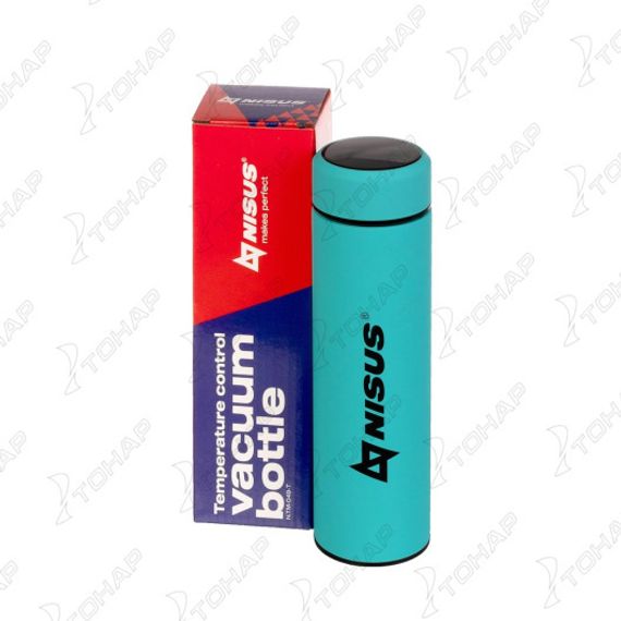 Термос 049-T 450ML с термодатчиком бирюзовый (N.TM-049-T) Nisus