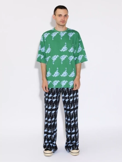 Футболка зеленая унисекс с принтом OLA OLA