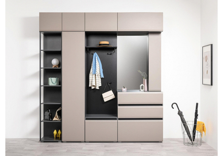 Шкаф Woodville Сейдиль 16.313 антрацит, веллюто капучино