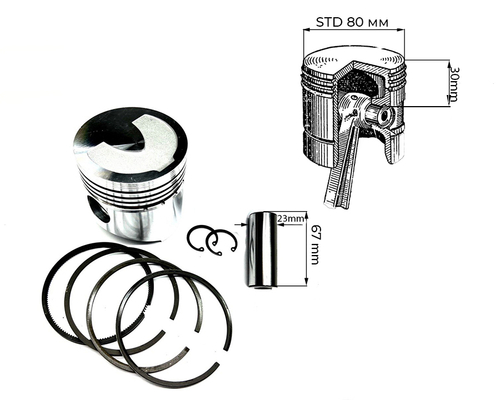 Поршневой комплект R180 180N 80,25 мм.