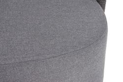 "Верона" кресло плетеное из роупа, каркас алюминий темно-серый (RAL7024) муар, роуп темно-серый круглый, ткань темно-серая 027