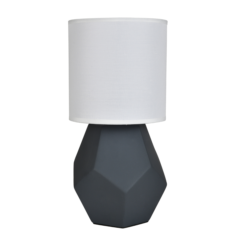Настольный светильник 1x40Вт E14, керамика/ткань, серый