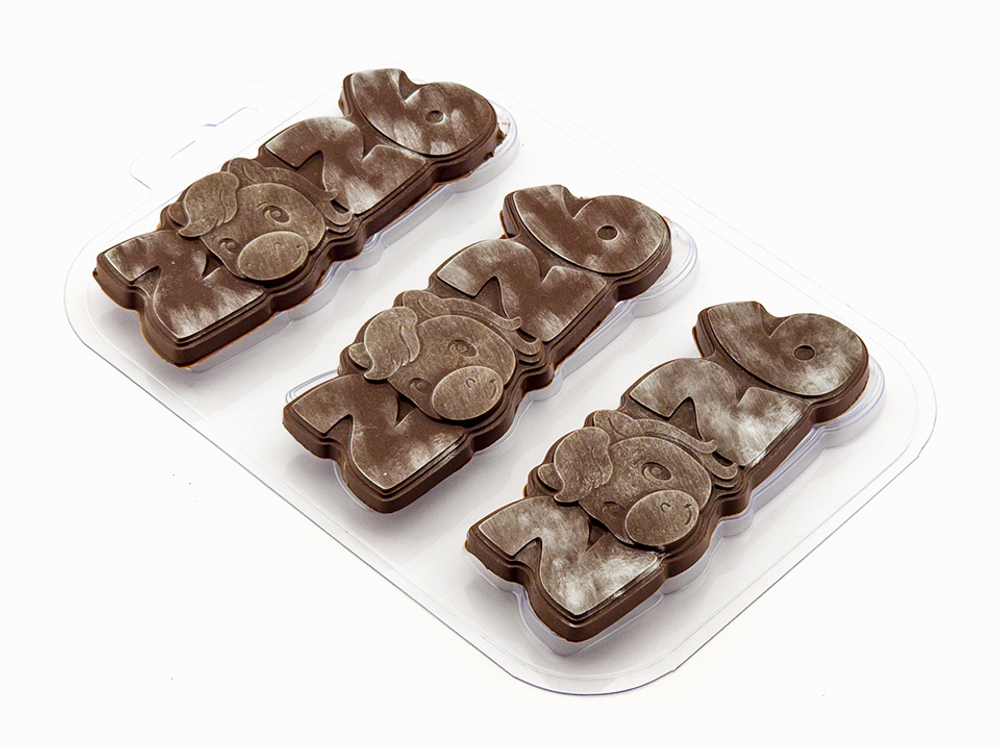 Пластиковая форма для шоколада "Лошадка 2026"