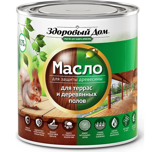 Масло д/террас и дерев.полов  Здоровый Дом  Слоновая кость  0,75л