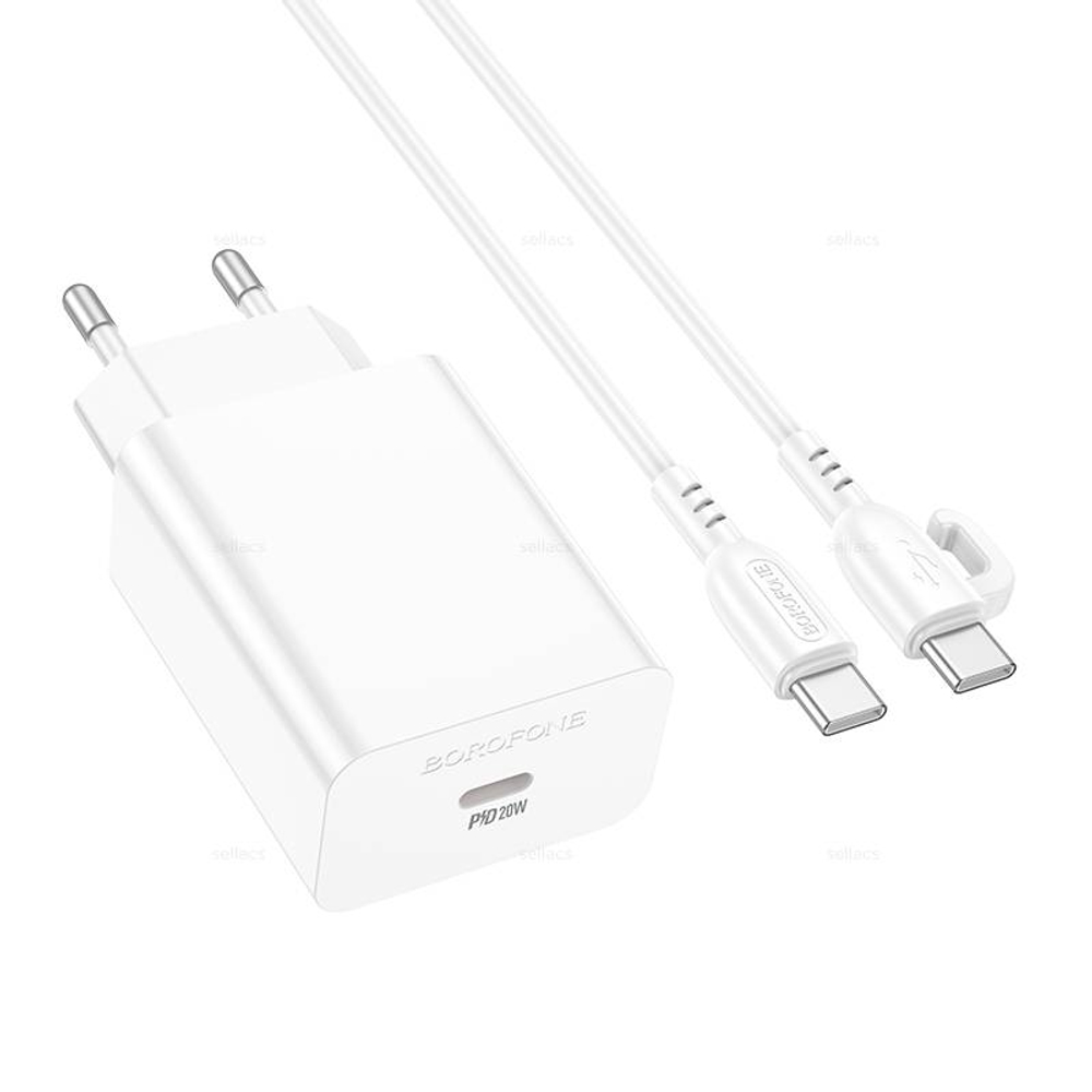 Зарядное устройство Borofone PD20W BA21A Pro QC3.0 для Type-C (white)