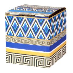 Банка с крышкой "Golden Blue" 12,5х9см v=350мл (фарфор) (подарочная упаковка)