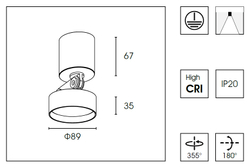 Спот WB8512DR Ø8.9