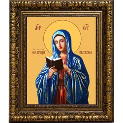 Калужская икона Божьей Матери на холсте.