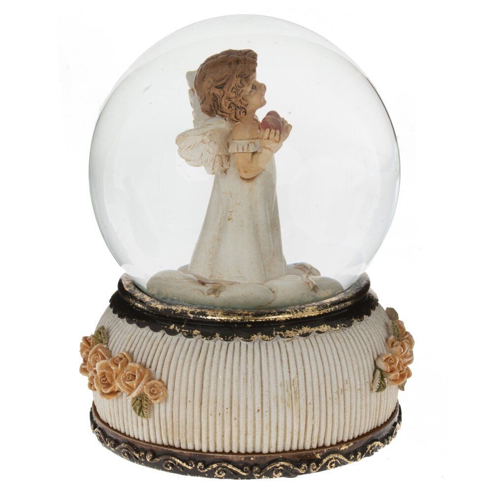 GAEM Фигурка декор в стекл шаре "Ангел" (муз с ключ), D 10 см, L10,5 W10,5 H14 см